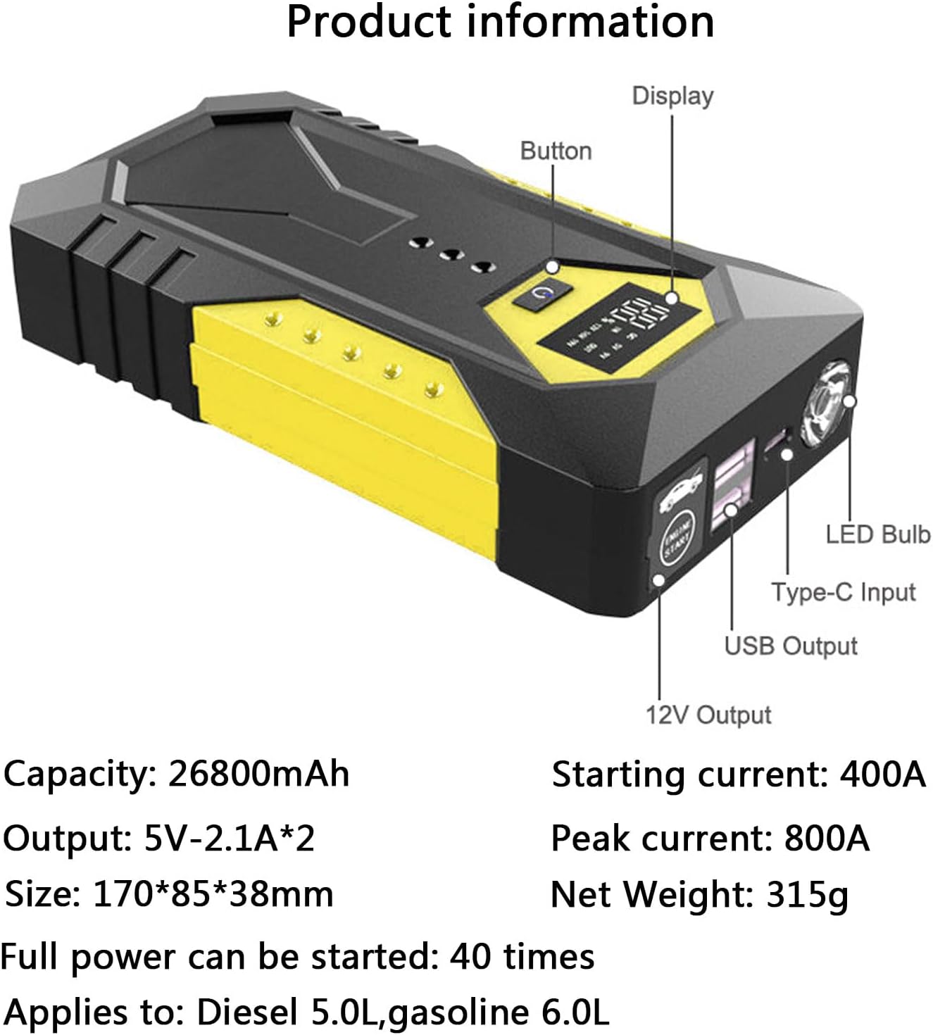 Arrancador de batería de coche