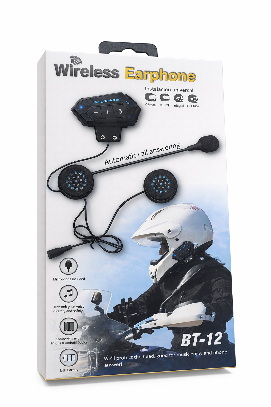Intercomunicador de Motocicleta Bluetooth